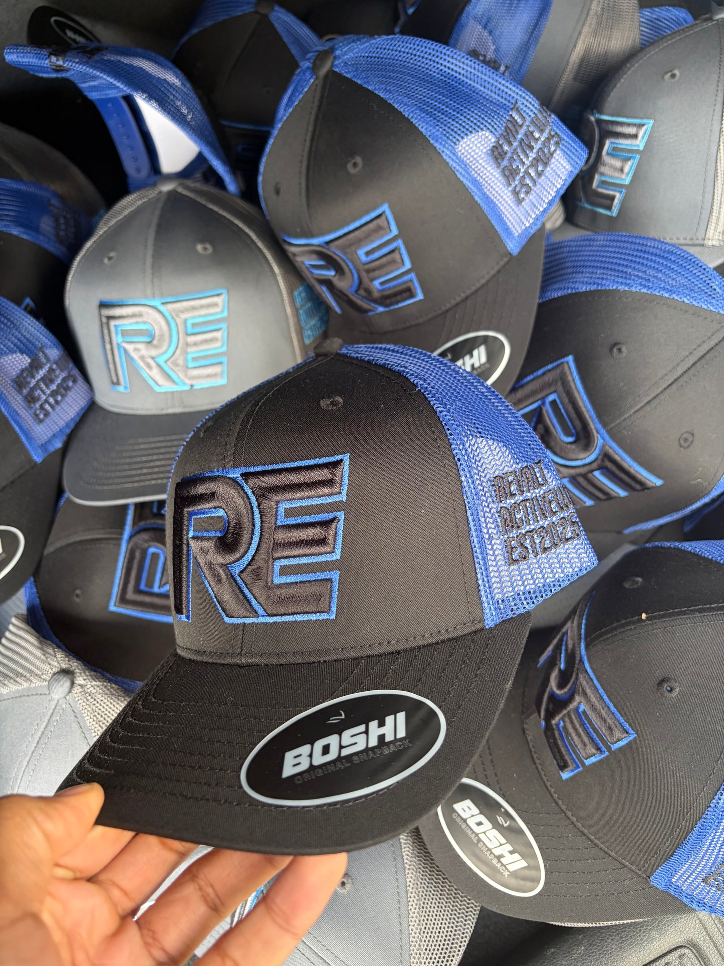 REVALT ‘WAIT YOUR TURN’ Royal blue and black cap