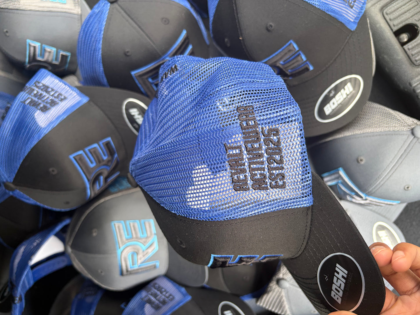REVALT ‘WAIT YOUR TURN’ Royal blue and black cap